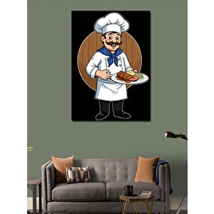 Kanvas Tablo Aşçı Yemek Sunuyor 50x70 cm