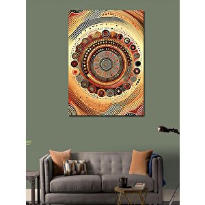 Kanvas Tablo Dairesel Tribal Tasarım 70x100 cm