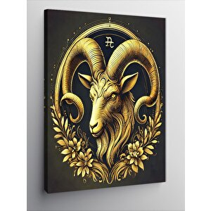 Kanvas Tablo Altın Koç Deseni 50x70 cm