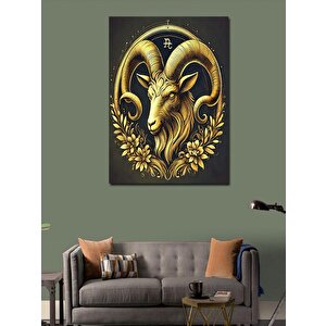 Kanvas Tablo Altın Koç Deseni 50x70 cm