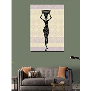 Kanvas Tablo Afrikalı Kadın Ve Çömlek 70x100 cm