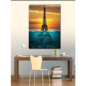 Kanvas Tablo Su Altında Eiffel Kulesi 70x100 cm