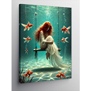 Kanvas Tablo Su Altında Salıncak 70x100 cm