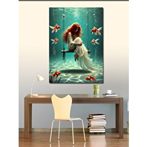 Kanvas Tablo Su Altında Salıncak 70x100 cm