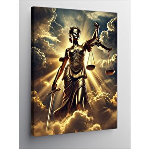 Kanvas Tablo Adalet Heykeli 100x140 cm