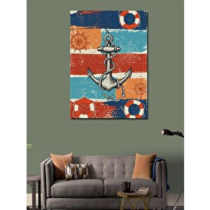 Kanvas Tablo Denizci Çapa Motifi 50x70 cm