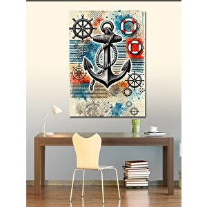 Kanvas Tablo Çapa Ve Deniz Temalı Afiş 70x100 cm