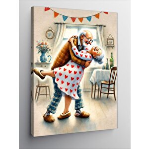 Kanvas Tablo Büyükbaba Ve Eş Sevgisi 70x100 cm