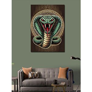Kanvas Tablo Kobra Yılanı Çizimi 100x140 cm