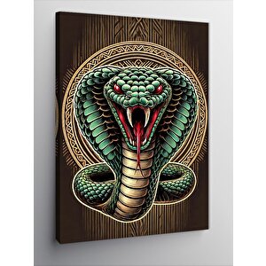 Kanvas Tablo Kobra Yılanı Çizimi 70x100 cm