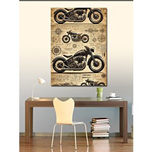 Kanvas Tablo Klasik Motosiklet Detayları 50x70 cm