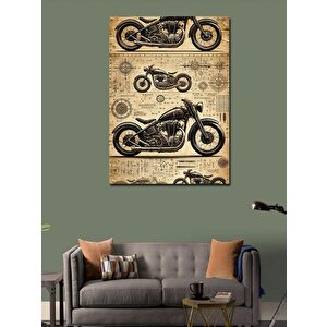 Kanvas Tablo Klasik Motosiklet Detayları 50x70 cm