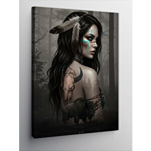 Kanvas Tablo Karanlık Ve Gotik Kadın Portresi 70x100 cm