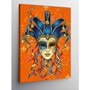 Kanvas Tablo Renkli Maske Sanatı 50x70 cm