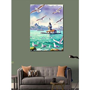 Kanvas Tablo Martılar Ve Kız Kulesi 50x70 cm