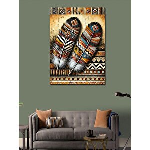 Kanvas Tablo Desenli Tüyler 100x140 cm