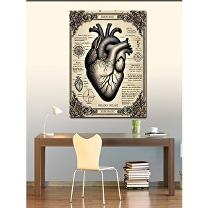 Kanvas Tablo Kalbin Detaylı Çizimi 70x100 cm