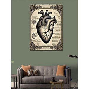 Kanvas Tablo Kalbin Detaylı Çizimi 70x100 cm