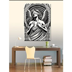 Kanvas Tablo Kanatlı Kadın Portresi 70x100 cm
