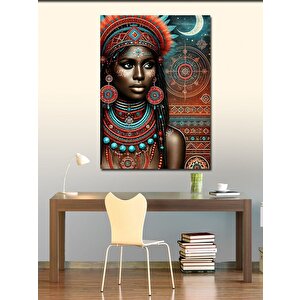 Kanvas Tablo Afrikalı Kadın Çizimi 70x100 cm