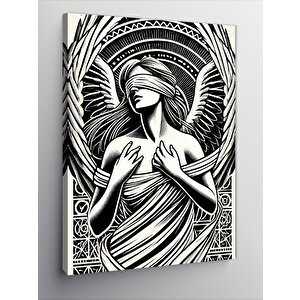 Kanvas Tablo Kanatlı Kadın Portresi 50x70 cm