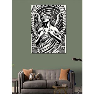 Kanvas Tablo Kanatlı Kadın Portresi 50x70 cm