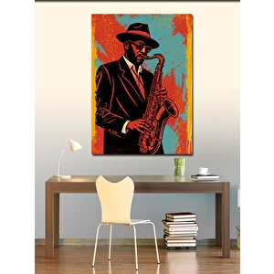 Kanvas Tablo Saksafon Çalan Adam 50x70 cm