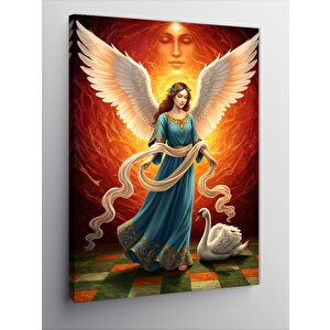 Kanvas Tablo Melek Ve Işık Figürü 100x140 cm