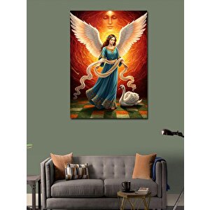 Kanvas Tablo Melek Ve Işık Figürü 100x140 cm