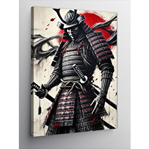 Kanvas Tablo Samuray Zırhı Ve Kılıç 70x100 cm