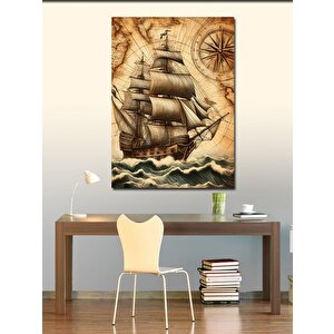 Kanvas Tablo Eski Yelkenli Gemisi 100x140 cm