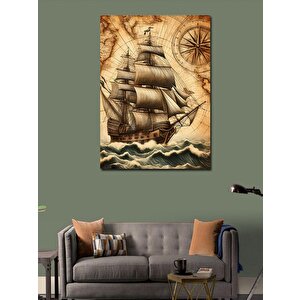 Kanvas Tablo Eski Yelkenli Gemisi 100x140 cm