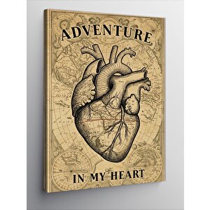 Kanvas Tablo "kalbimdeki Macera" Posteri 70x100 cm