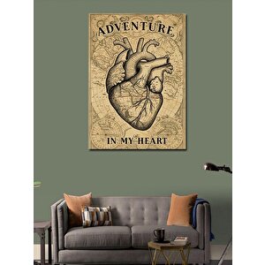 Kanvas Tablo "kalbimdeki Macera" Posteri 70x100 cm