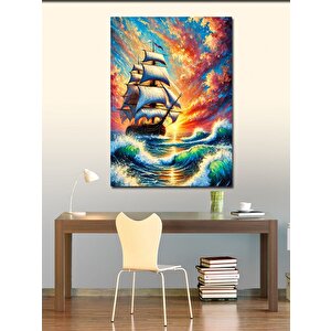 Kanvas Tablo Denizde Yelkenli Ve Huzur 70x100 cm