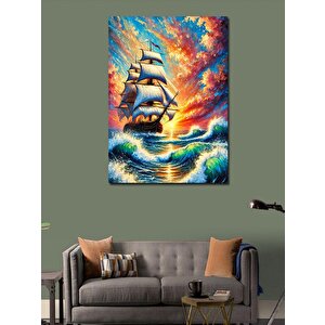 Kanvas Tablo Denizde Yelkenli Ve Huzur 70x100 cm