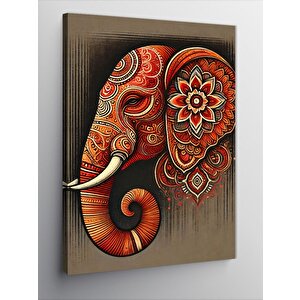 Kanvas Tablo Fil Ve Mandala Deseni 50x70 cm