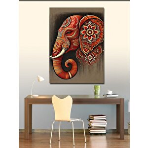 Kanvas Tablo Fil Ve Mandala Deseni 50x70 cm