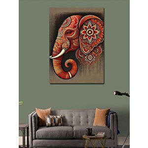 Kanvas Tablo Fil Ve Mandala Deseni 50x70 cm
