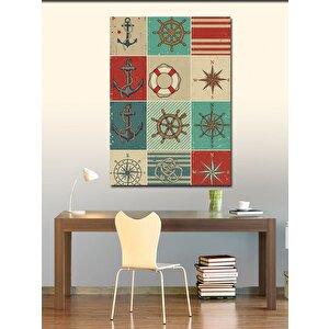Kanvas Tablo Denizcilik Desenleri 100x140 cm