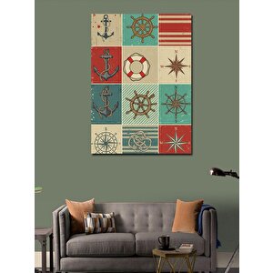 Kanvas Tablo Denizcilik Desenleri 50x70 cm