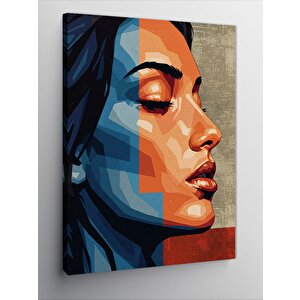 Kanvas Tablo Modern Kadın Portresi 50x70 cm
