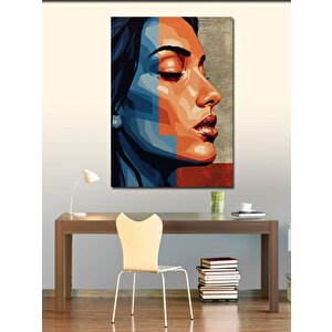 Kanvas Tablo Modern Kadın Portresi 50x70 cm