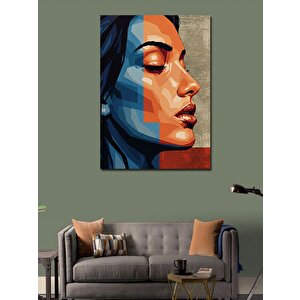 Kanvas Tablo Modern Kadın Portresi 50x70 cm