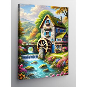 Kanvas Tablo Sulak Değirmen Manzarası 100x140 cm