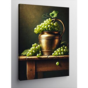 Kanvas Tablo Üzüm Kovası Ve Doğanın Bereketi 70x100 cm