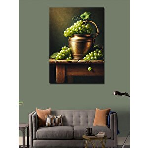 Kanvas Tablo Üzüm Kovası Ve Doğanın Bereketi 100x140 cm