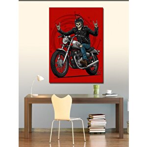 Kanvas Tablo Motosikletli Asi Adam 70x100 cm