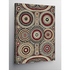 Kanvas Tablo Renkli Dairesel Mandala Tasarımı 100x140 cm