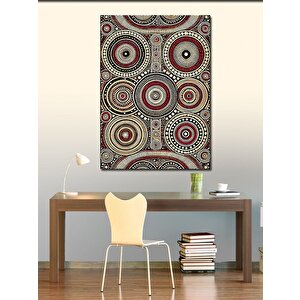 Kanvas Tablo Renkli Dairesel Mandala Tasarımı 100x140 cm